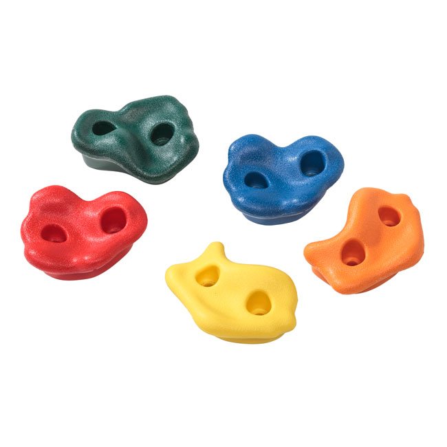 Longshow Climbing Stone Set Children Outdoor Resin Climbing Rocks Climbing Wall Holds with Hardware Screws for Children Outdoor Playground Assorted Holds and Bolts 