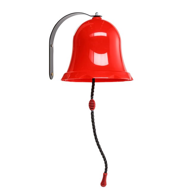 Red Play Fire Bell For Use On Children's Garden Play Structures Or Tree House