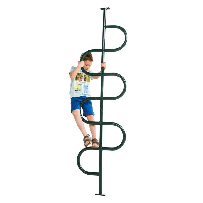 Climbing Tree In Green Powder Coated Steel For Mounting Onto Childrens Garden Play Tower