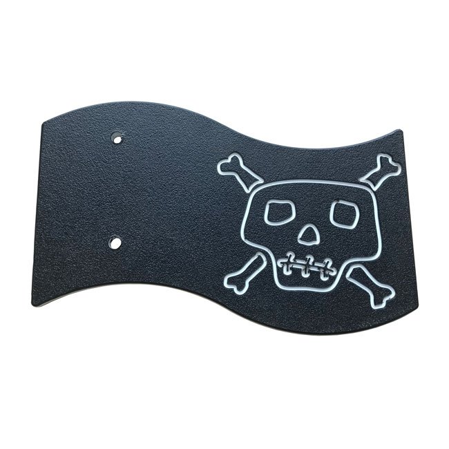 Black Engraved Ships Pirates Flag Including Fixings For Mounting On Any Play Structure
