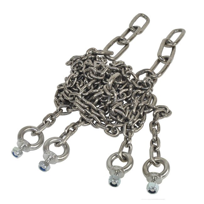 Stainless Steel Traditional Style 6mm Diameter Playground Swing Chains With 3 Large 10mm Connecting Links