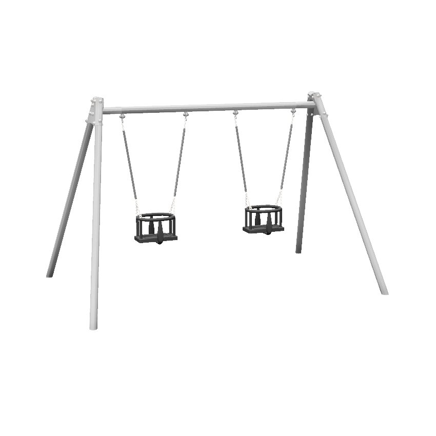 1 Bay 2 Seat Toddler Steel Swing