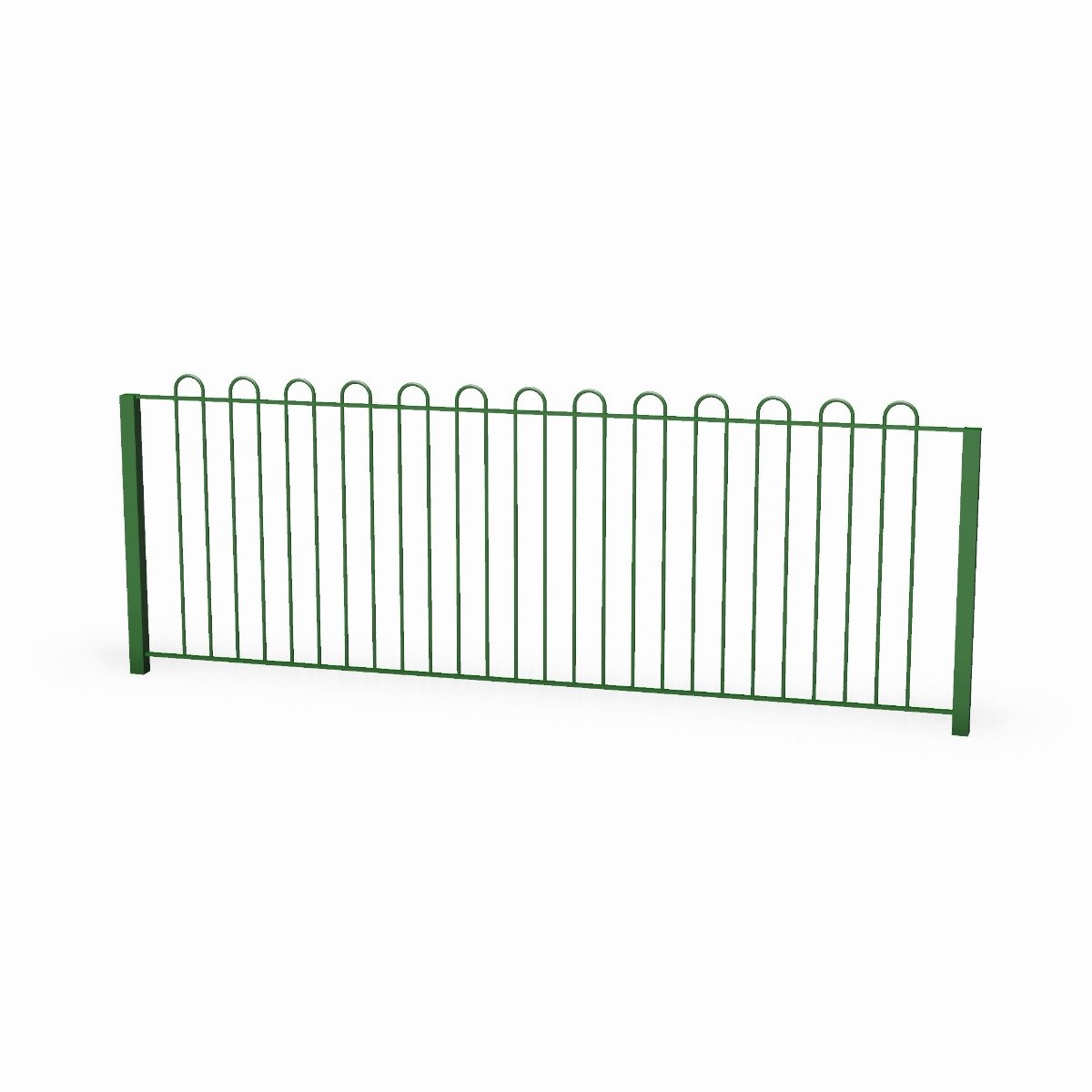 1m Steel Bow Topped Playground Fencing