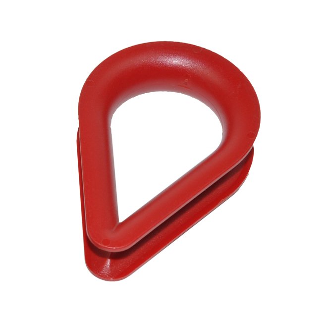 Red Closed Thimble For 16mm Steelcore Combination Playground Ropes For Attaching Nets With Shackles