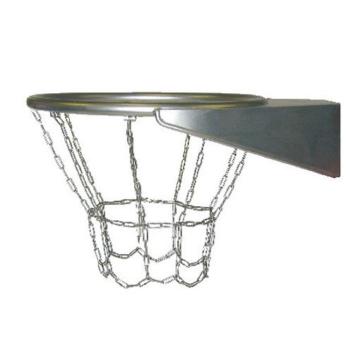 Heavy Duty Stainless Steel Basketball Hoop Complete With Vandal Resistant Chain  Net