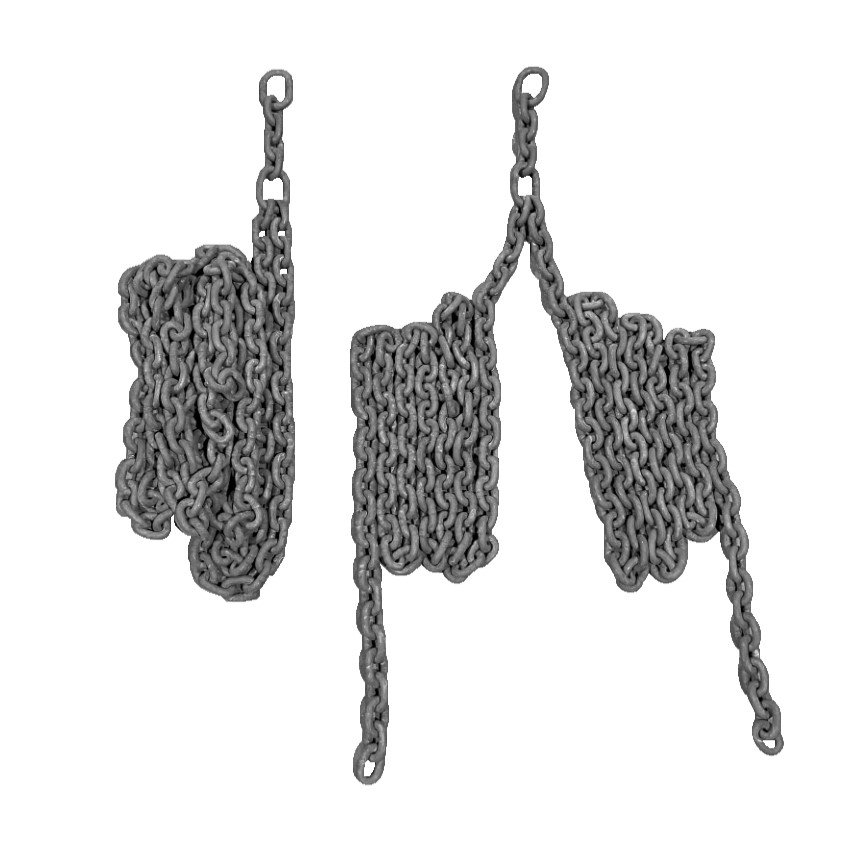 Universal Two Point Birds  Nest / Group Swing Chains In 8mm Short Pattern Swing Chain With Links To Connect To Seat And Hanger