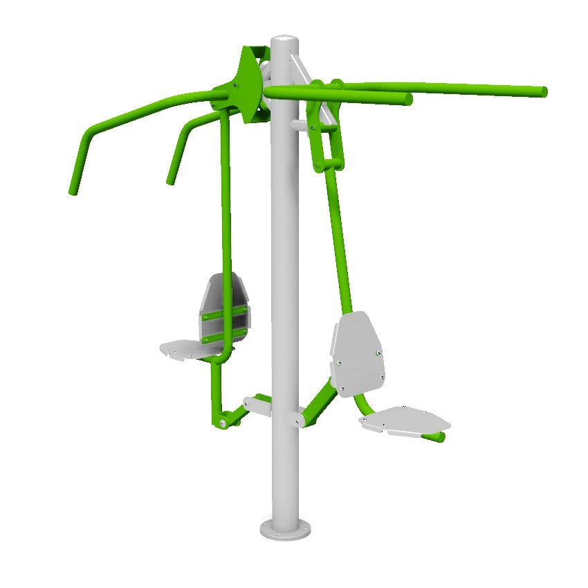 Combination Pull Down and Chest Press Outdoor Gym Fitness Station