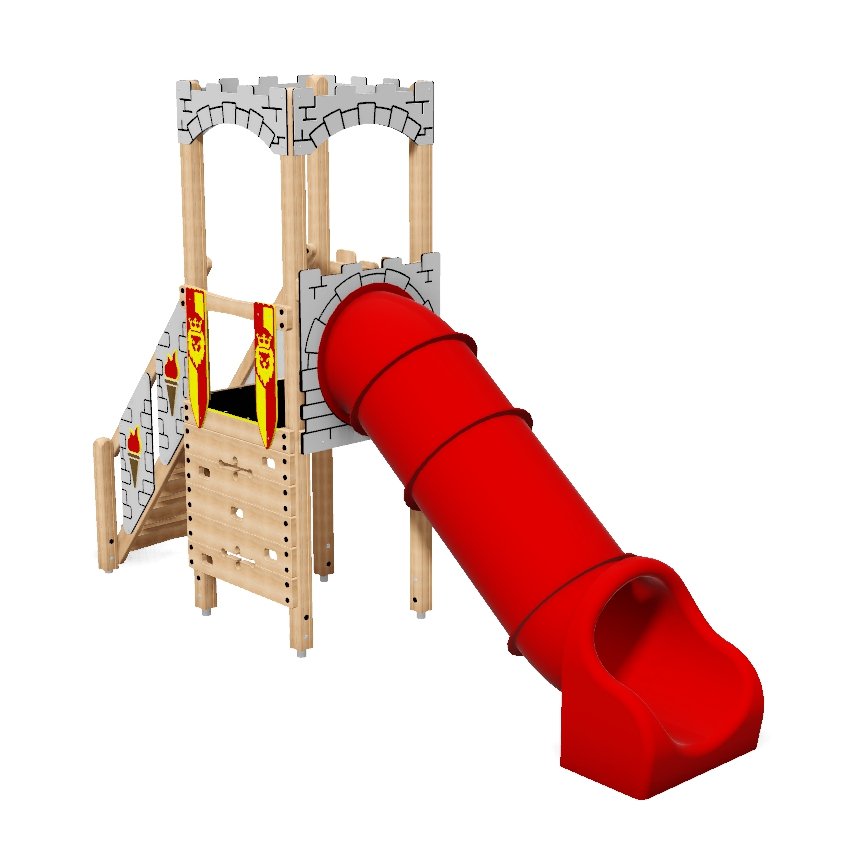 Siege Castle Multiplay Unit with Tube Slide