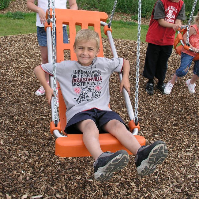 Sutcliffe Childrens All Inclusive Boat Style Swing Seat In Orange