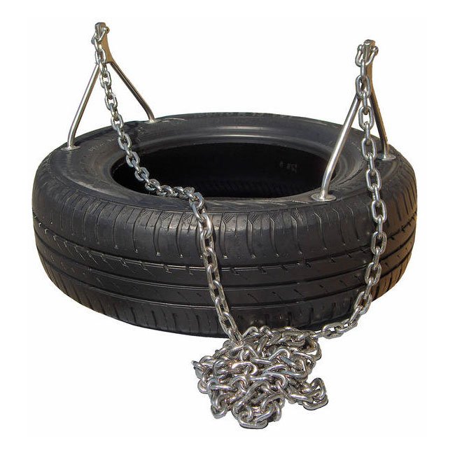 Children's Tyre Swing Seat Including Stainless Steel Tyre Suspension Bracket And Chains