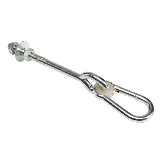 Carabina Swing Hook With M12 Zinc Plated Eyebolt, Large Support Washer And Two Nuts