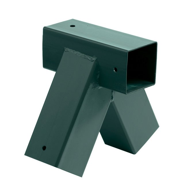 KBT Garden Swing Corner In Green Powder Coated Steel Including Fixings Holes For Square Timbers