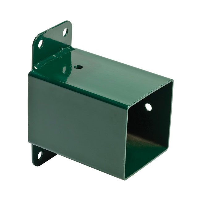 KBT Garden Wall Mounted Swing Corner In Green Powder Coated Steel Including Fixings Holes For Square Timbers
