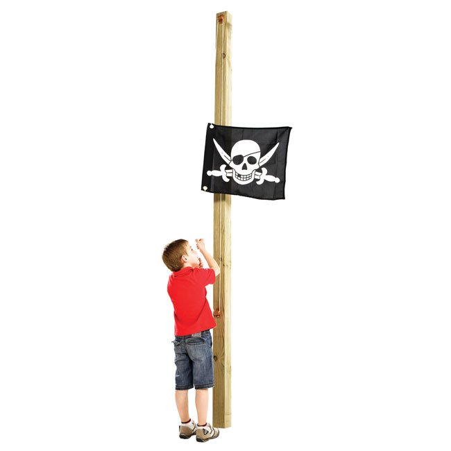 Printed Imaginative Play Flag With Hoist And Fixings Suitable For Mounting On A Wooden Post