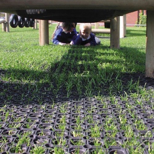 Safagrass 1.5m x 1.0m Rubber Grass Mats Playground Safety Surfacing Tested To EN1177