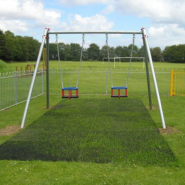 Safagrass 1.5m x 1.0m Rubber Grass Mats Playground Safety Surfacing Tested To EN1177