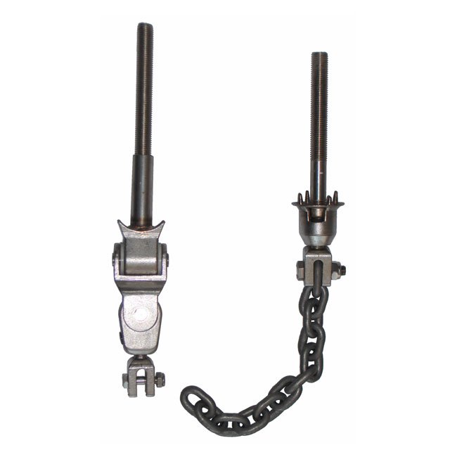 Birds Nest Swing Hanger And Safety Chain With M16 Connecting Bolt, Seal Bearing With Bolted Chain Clevis Connection All Manufactured In Cast Stainless Steel