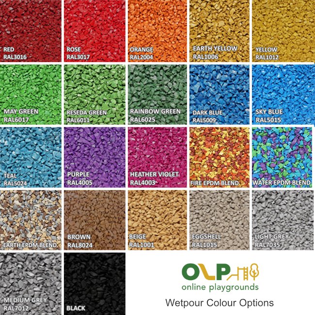 Wetpour Rubber Granules Topping For Playground Surfacing In Various Colours