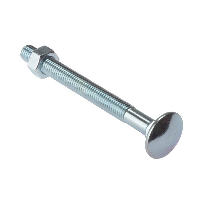 Coach Bolts (Carriage Bolt) In Various Lengths And Diameters With Zinc Plated Finish
