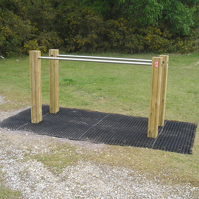 Parallel Bar Outdoor Fitness Station With Stainless Steel Bars And