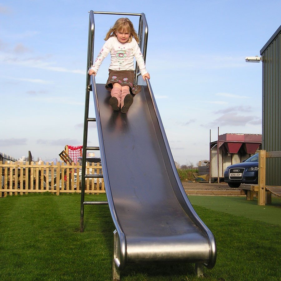 Free Standing Stainless Steel Childrens Playground Slide | Stainless
