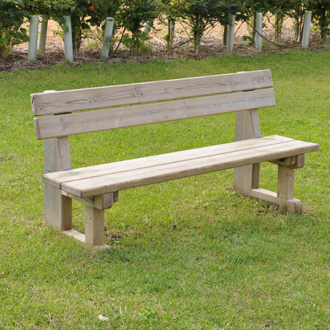 Natural Wooden Park Bench Manufactured From Hand Selected Machined And