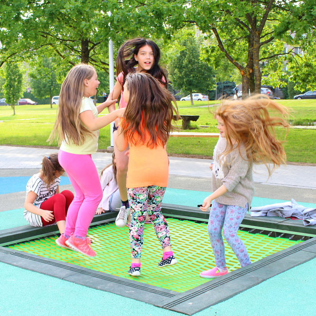 Medium Outdoor Playground Bouncing Facility Trampoline Outdoor