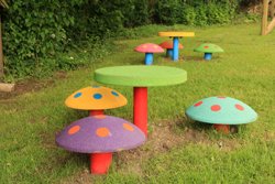 childrens-mushroom-picnic-table-bawbutgh-primary-school